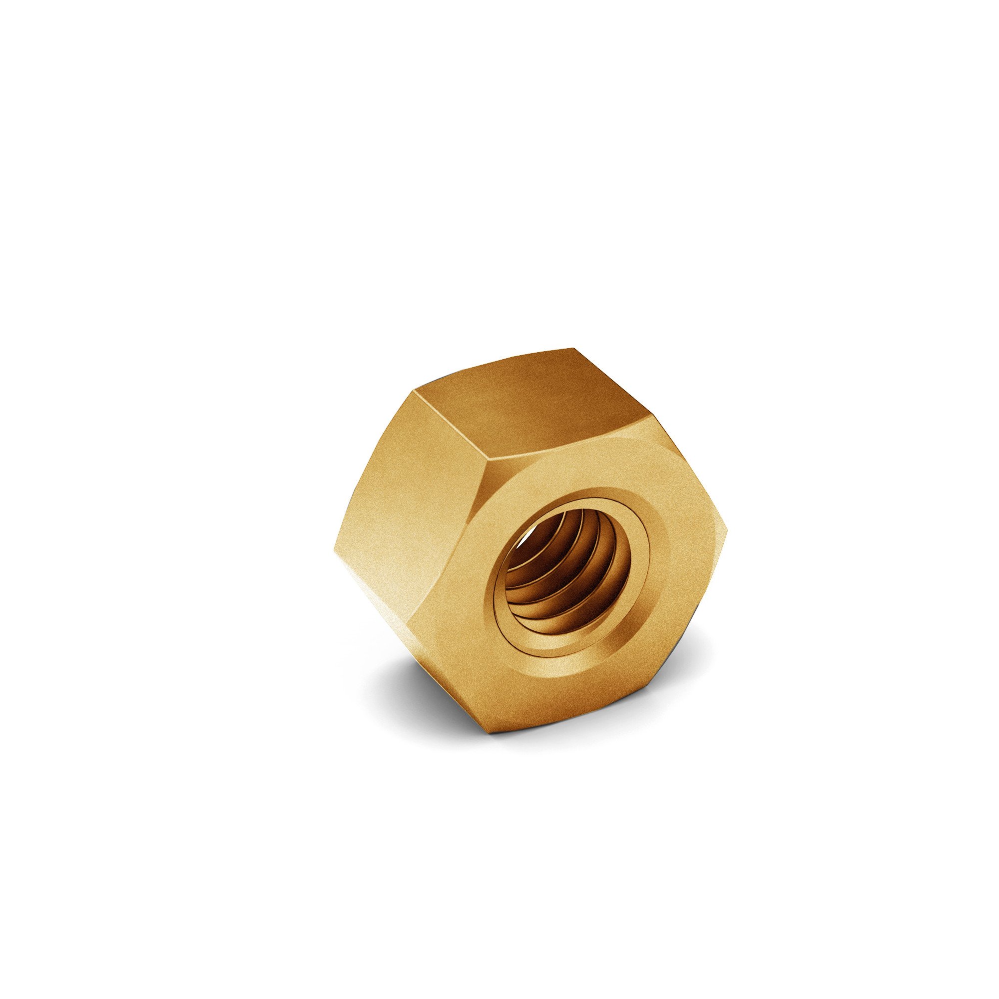 1/4-20 J995 GR 8 Hex Nut Zinc Yellow Made in USA