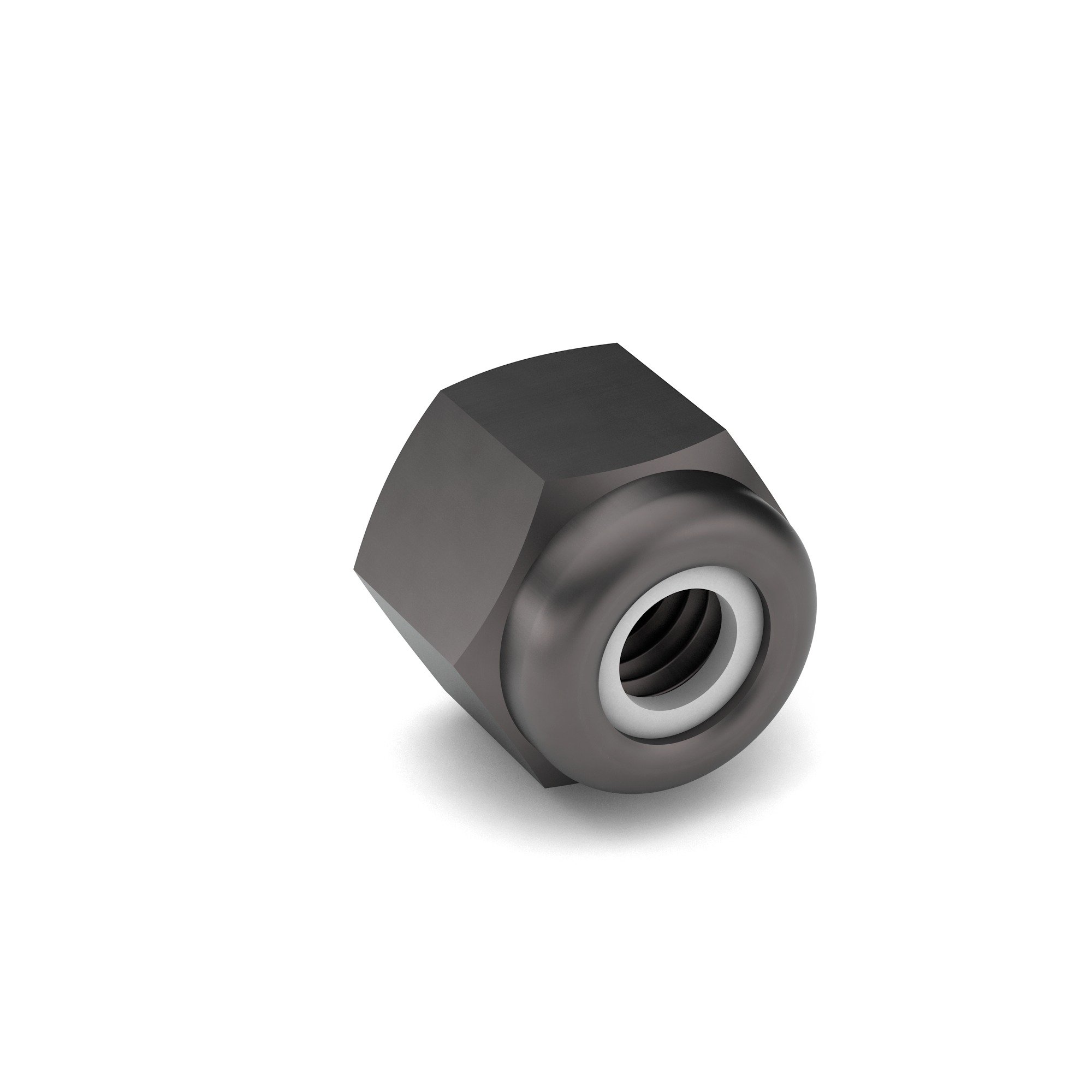 1/4-20 Carbon Steel NU Nylon Insert Lock Nut Zinc Clear Trivalent