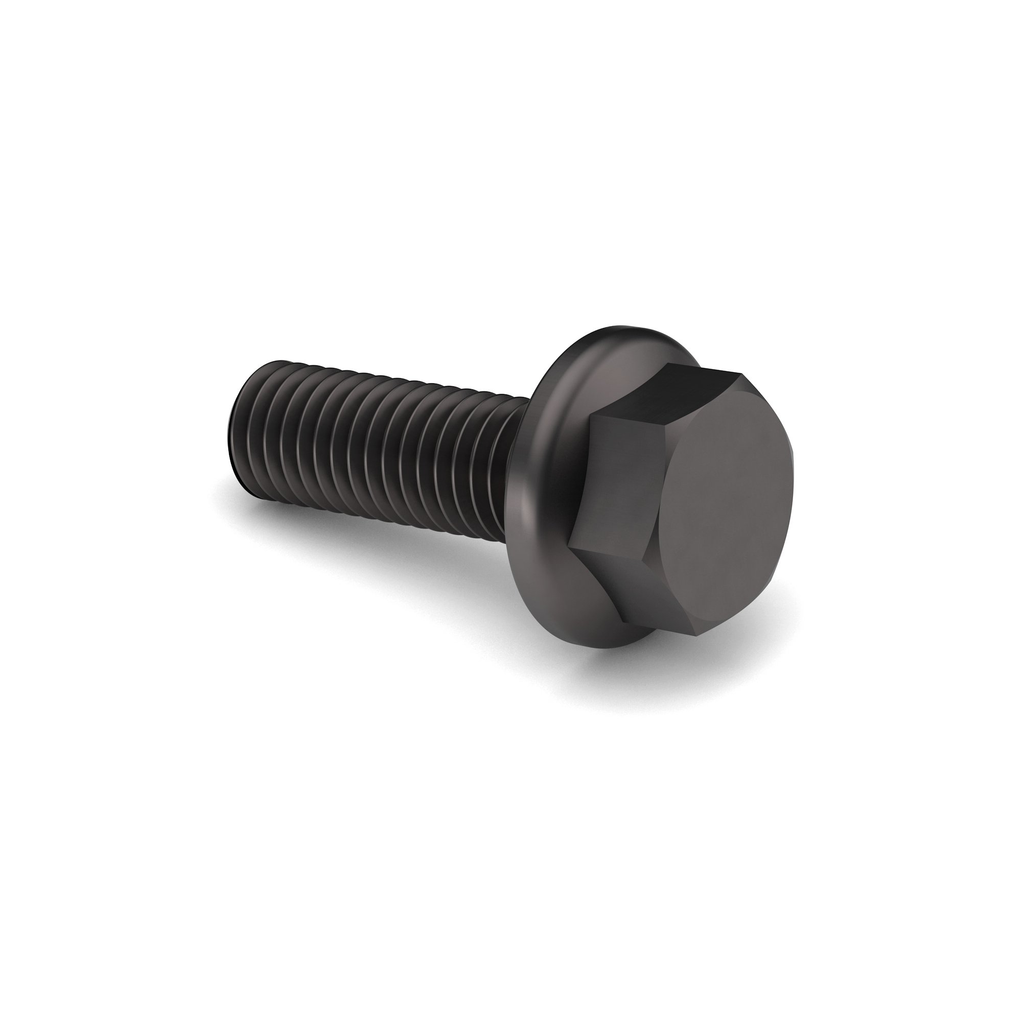 M5-0.8x8 ISO 10.9 Hex Flange Bolt DIN 6921 Full Thrd Magni 565 Black 1000 Hours to Red per AES00036