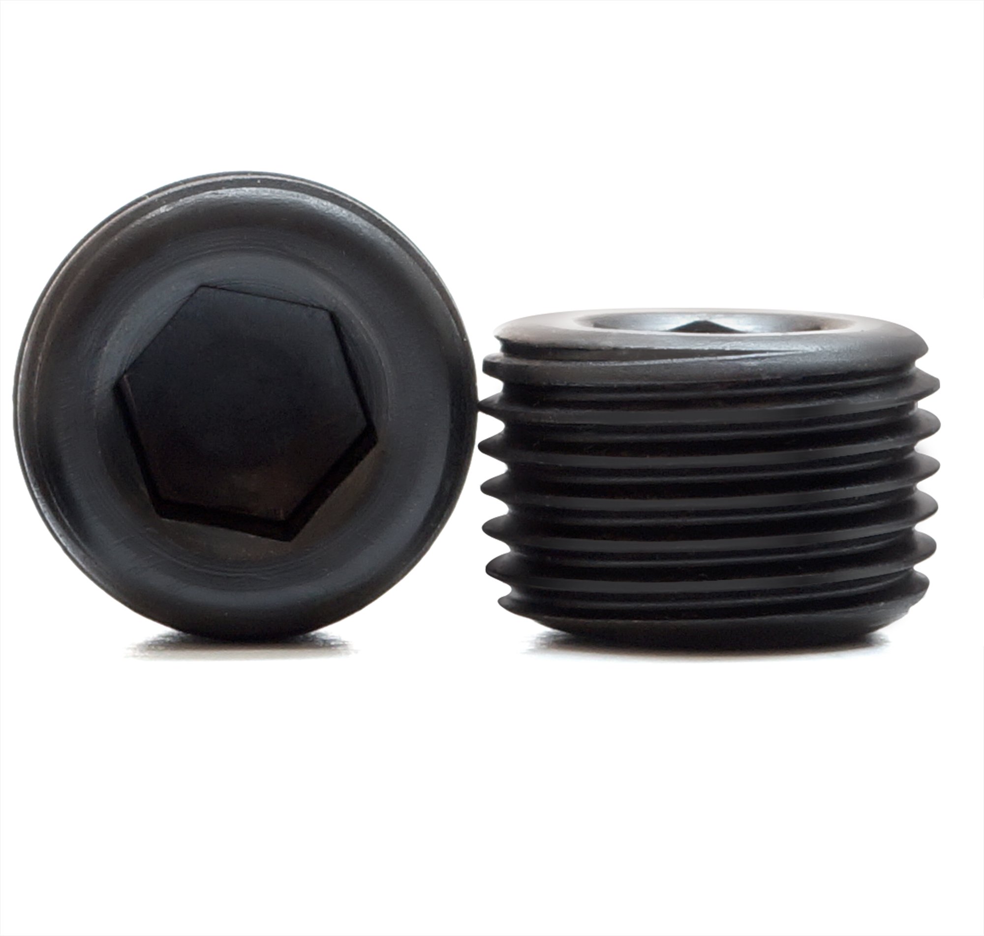 1/16-27 NPTF Alloy Steel Levl-Seal 7/8 Taper Pressure Plug Black Oxide (Unbrako)